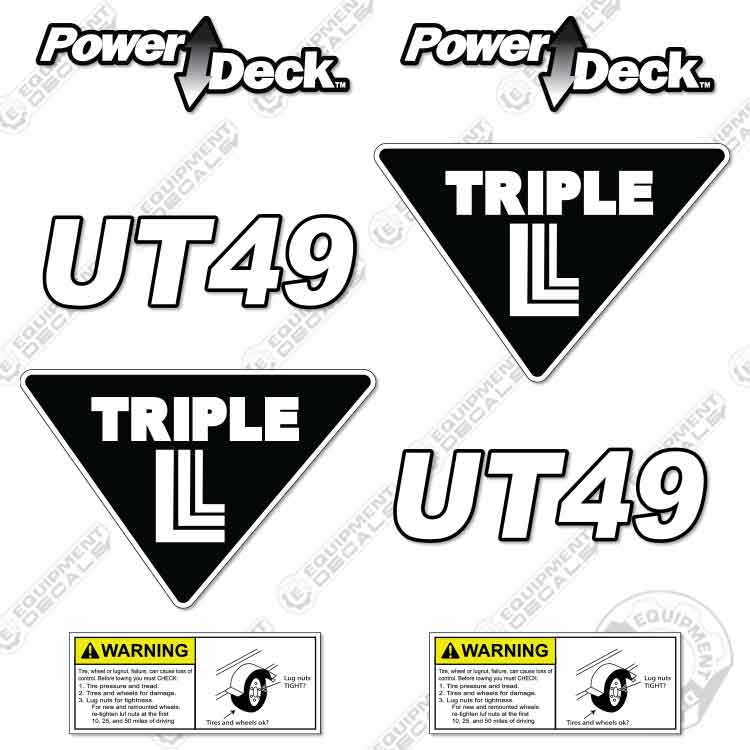 Fits JLG UT49 Powerdeck Decal Kit Trailer
