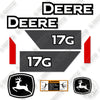 Image of Fits John Deere 17G New Style Decal Kit Mini Excavator