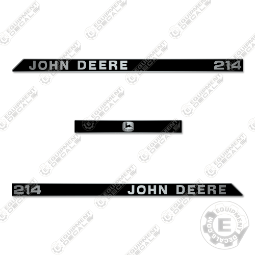 Fits John Deere 214 Decal Kit Riding Mower - Custom Silver