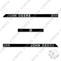 Fits John Deere 214 Decal Kit Riding Mower - Custom Silver