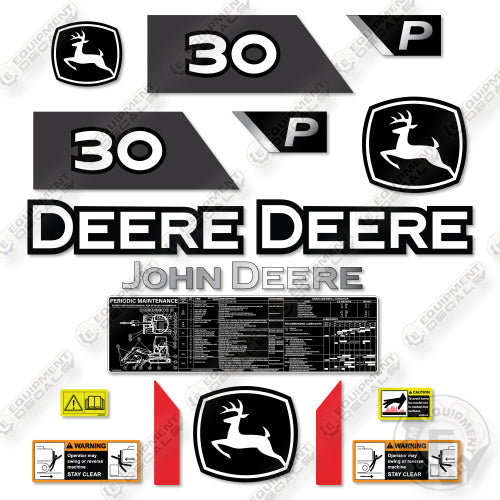 John Deere 30P Decal Kit Mini Excavator - Aftermarket Kit
