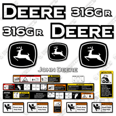 Fits John Deere 316GR Decal Kit Skid Steer - PRE 2020