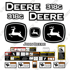 Fits John Deere 318G Decal Kit Skid Steer - 2020+