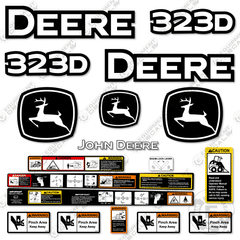 Fits John Deere 323D Decal Kit Skid Steer