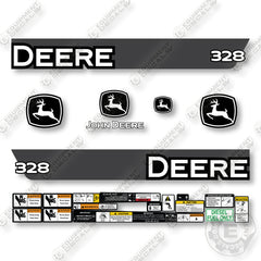 John Deere 328 Decal Kit Skid Steer Loader - Aftermarket Kit