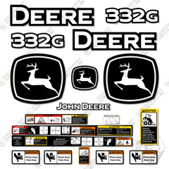 Fits John Deere 332G Decal Kit Skid Steer - POST 2020 VERSION!