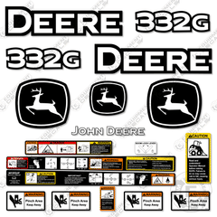 Fits John Deere 332G Decal Kit Skid Steer - Pre 2020 Version!