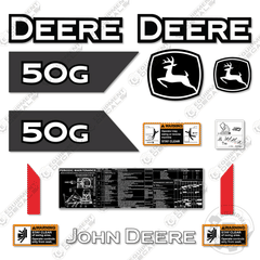 Fits John Deere 50G Decal Kit Excavator - 2021+