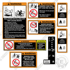 Fits John Deere Gator XUV 620i Decal Kit Utility Vehicle Warnings