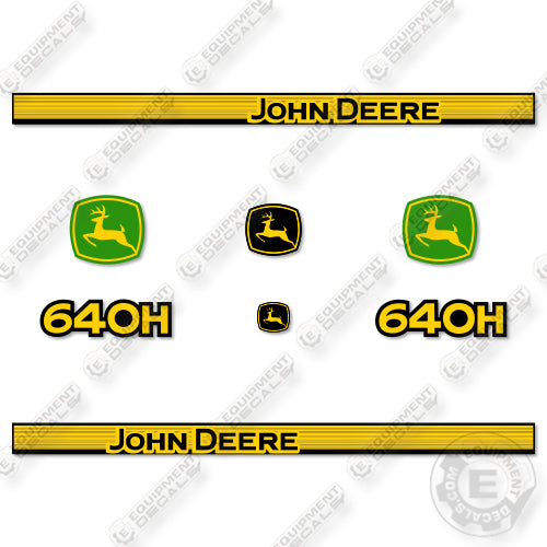 Fits John Deere 640H Decal Kit Skidder