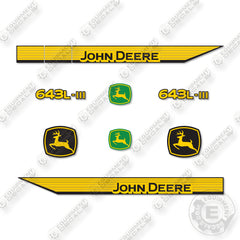 John Deere 643L III Decal Kit Feller Buncher- Aftermarket Kit