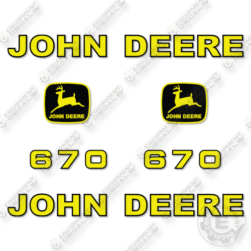 John Deere 670 Decal Kit Hay Rake- Aftermarket Kit