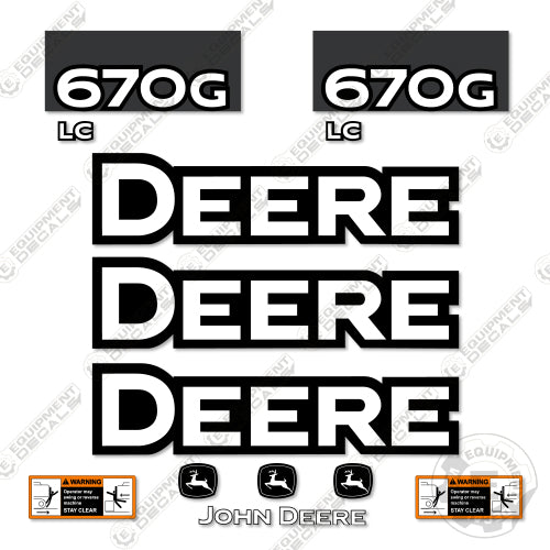 Fits John Deere 670C LC Decal Kit Excavator