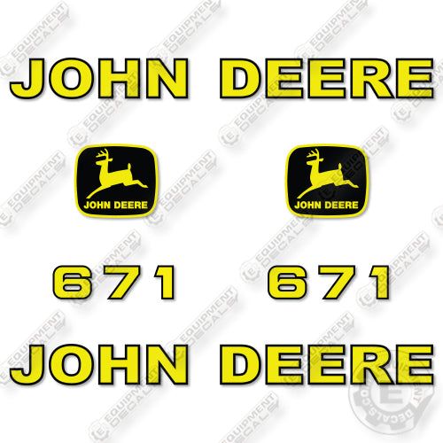 John Deere 671 Decal Kit Hay Rake- Aftermarket Kit