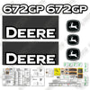 Image of Fits John Deere 672GP 2009-2012 Decal Kit Motor Grader