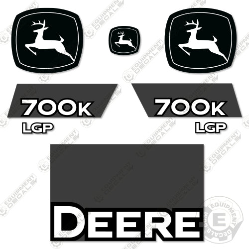 John Deere 700K Decal Kit Crawler Dozer - 2019 and Up - Aftermarket Kit