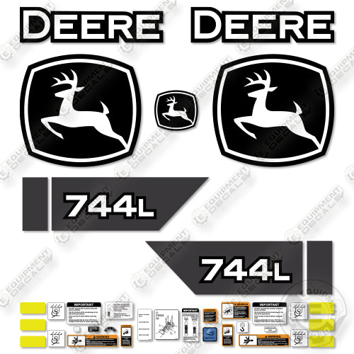 Fits John Deere 744L Decal Kit Wheel Loader