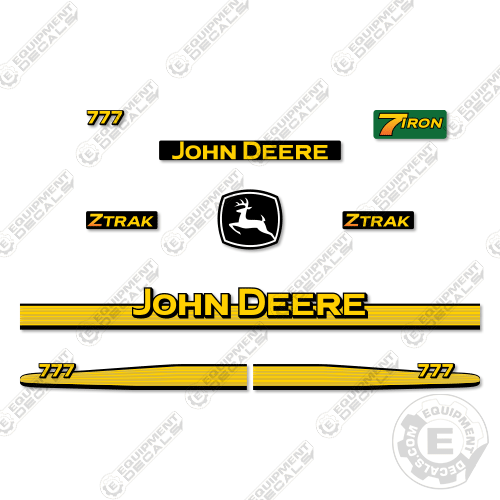 Fits John Deere 777 Decal Kit Mower