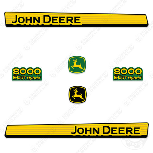 Fits John Deere 8000 E-Cut Hybrid Mower Decal Kit