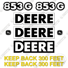 Fits John Deere 853G Decal Kit Feller Buncher