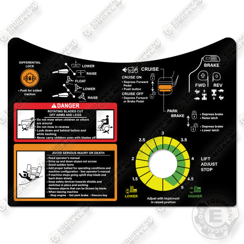 John Deere M161153 Decal Kit Garden Tractor - Aftermarket Kit