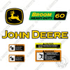 Image of John Deere 60 Broom Decal Kit Rotary Broom Attachment - Aftermarket Kit