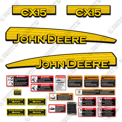 Fits John Deere CX15 Decal Kit Rotary Cutter