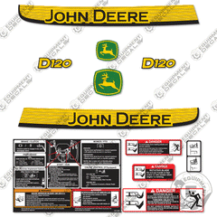 Fits John Deere D120 Decal Kit Mower