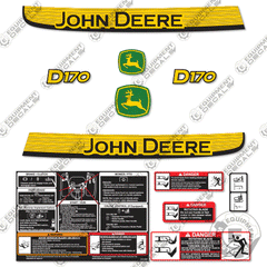 Fits John Deere D170 Decal Kit Mower