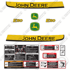 Fits John Deere E110 Decal Kit Mower
