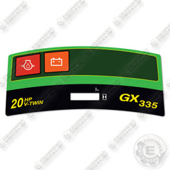 John Deere GX335 Dash Decal Lawn Tractor - Aftermarket Kit