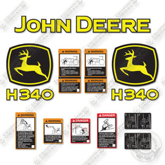 Fits John Deere H340 Decal Kit Front End Tractor Loader