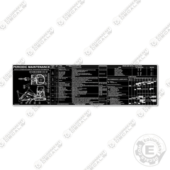 Fits John Deere Periodic Maintenance Chart Mini Excavator - TD00005228