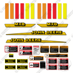 Fits John Deere MX8 Decal Kit Rotary Cutter