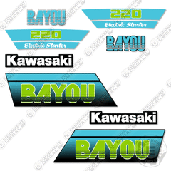 Fits Kawasaki Bayou 220 Decal Kit ATV