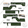 Image of Kawasaki Diesel Mule Pro DXT Decal Kit 4x4 Utility Vehicle - Green Version- Aftermarket Kit