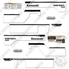 Fits Mule Pro Diesel DXT Decal Kit 4x4 Utility Vehicle - White Version