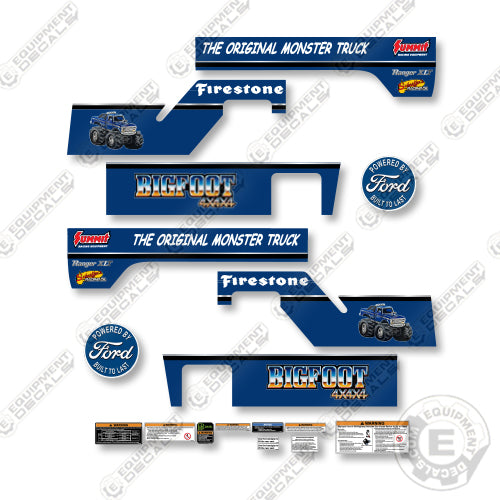 Kawasaki Mule Pro FXT CUSTOM Bigfoot Decal Kit UTV  - Aftermarket Kit