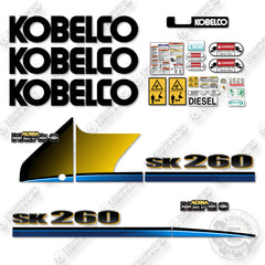 Fits Kobelco SK260-8 Decal Kit Excavator