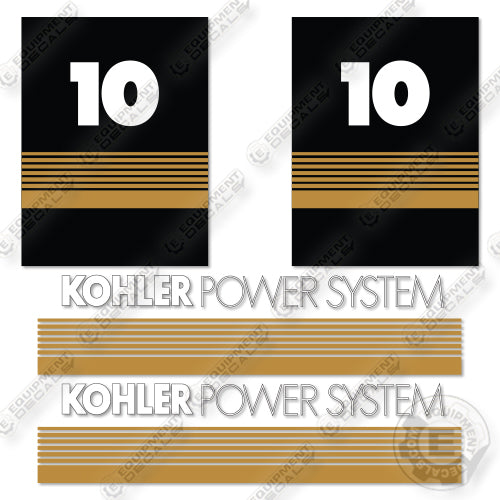 Kohler Power System 10 Decal Kit Generator- Aftermarket Kit - NOT GENUINE OEM