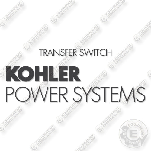 Kohler Transfer Switch Decal Kit Generator -Grey- Aftermarket Kit