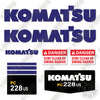 Image of Komatsu PC228US-2 Decal Kit Excavator - Aftermarket Kit