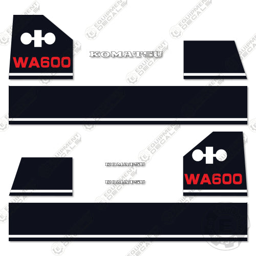 Komatsu WA600-1 Decal Kit Wheel Loader - Aftermarket Kit