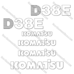 Fits Komatsu D38E-1 Decal Kit Dozer