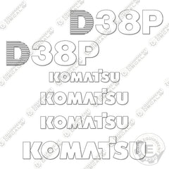 Fits Komatsu D38P-1 Decal Kit Dozer