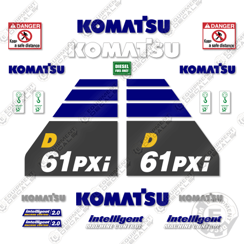 Fits Komatsu D61PXI-23 Decal Kit Dozer