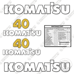 Fits Komatsu FD40TZ-7 Decal Kit Forklift