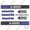 Image of Fits Komatsu G6000 Decal Kit Water Tank