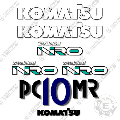 Fits Komatsu PC10MR-1 Decal Kit Mini Excavator