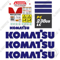 Fits Komatsu PC238USLC-11 Decal Kit Excavator